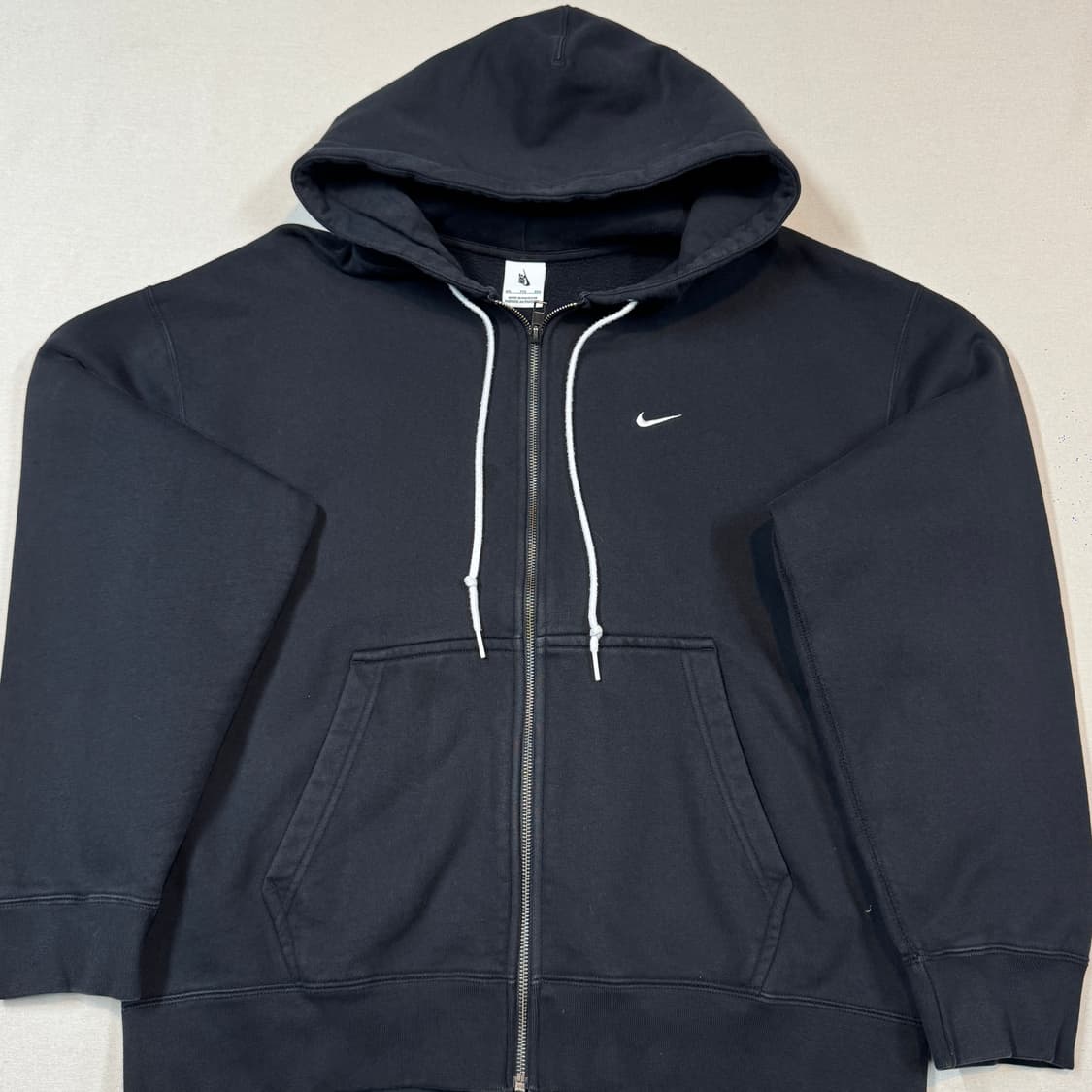 XXL) 나이키 헤비웨이트 스웻 후드집업 블랙 상품이미지2