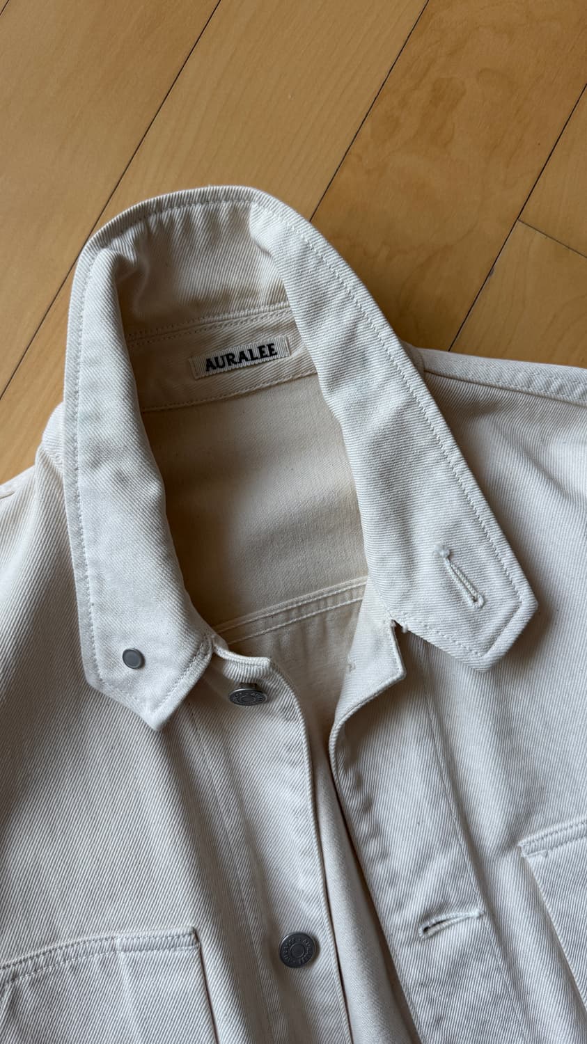 오라리 화이트데님 자켓 AURALEE HARD TWIST DENIM 상품이미지4