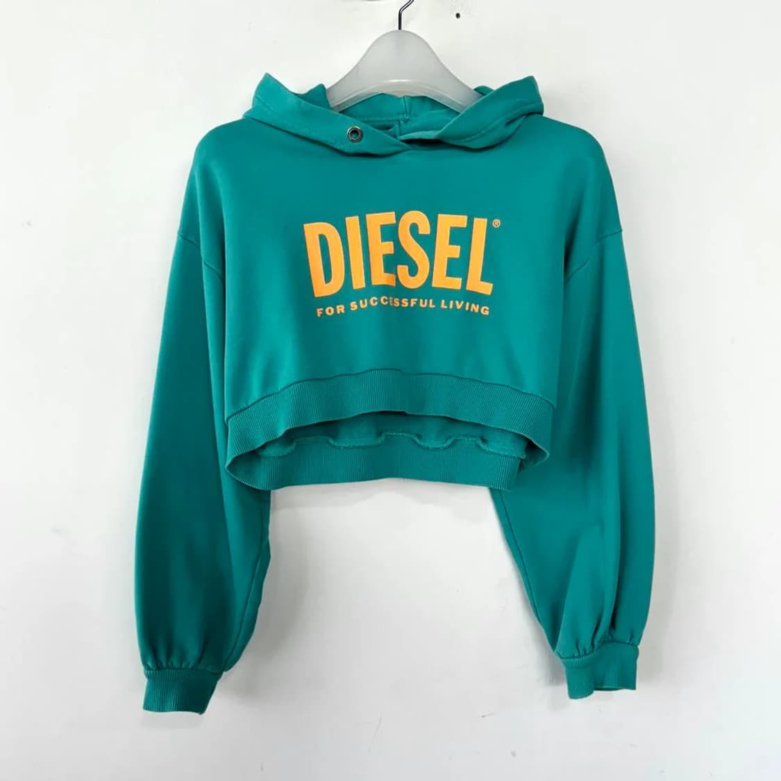 디젤 DIESEL 로고 크롭 후디 10Y 상품이미지1