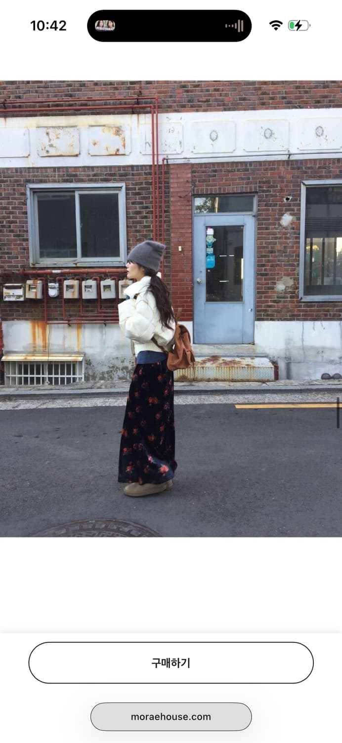 모래하우스 로즈벨벳 스커트 / 구매가 36,000 상품이미지3