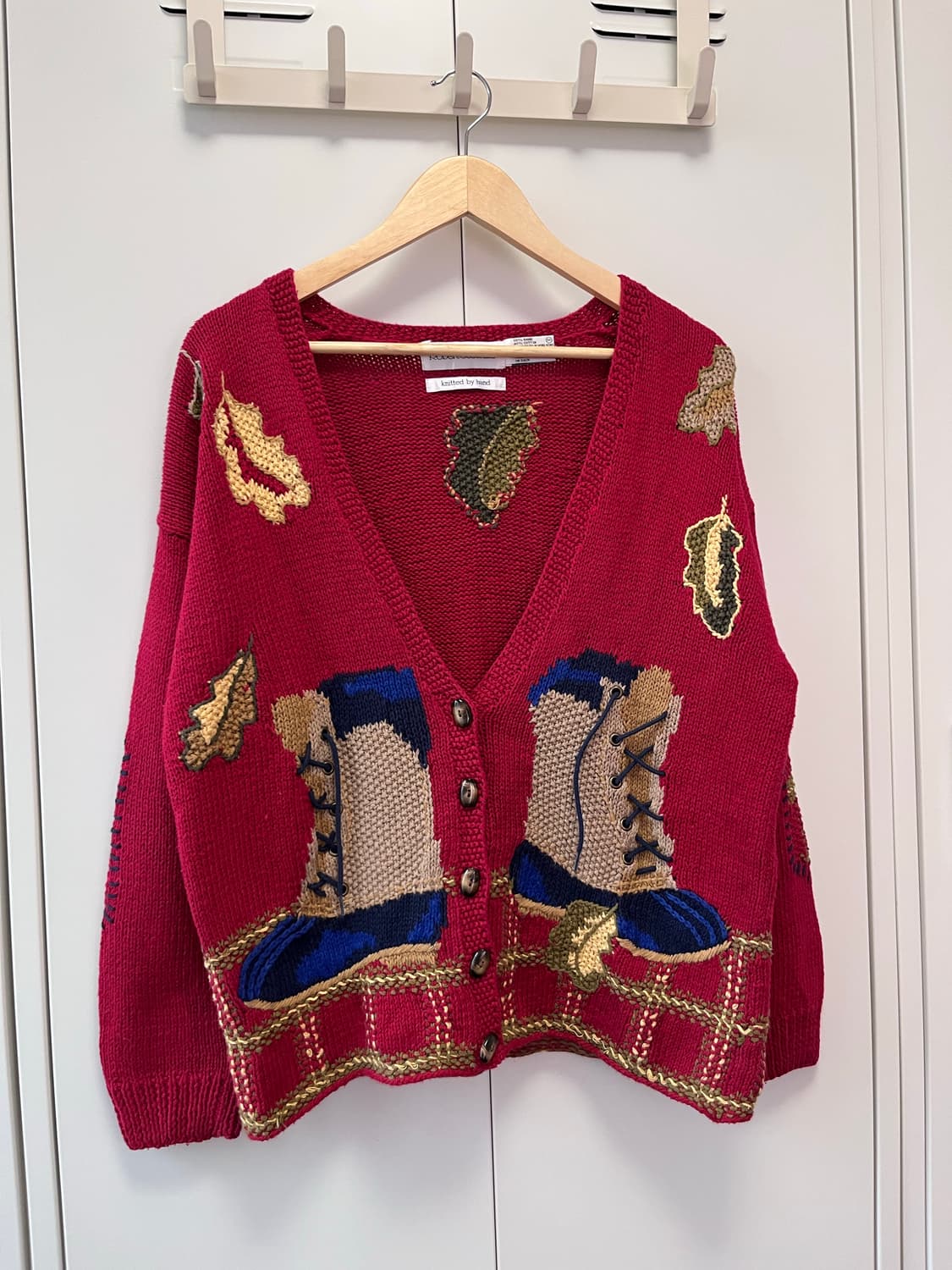 (Rare) Robert scottlid 핸드메이드 자수 니트 가디건 상품이미지3