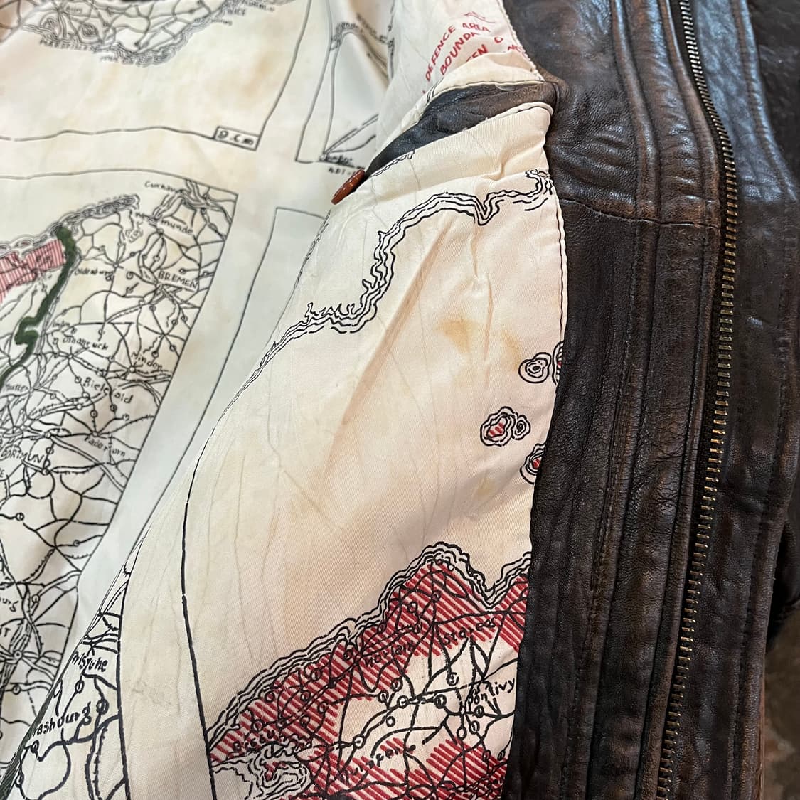 90s 하드락카페 서울 A-2 가죽 플라이트 자켓 상품이미지9