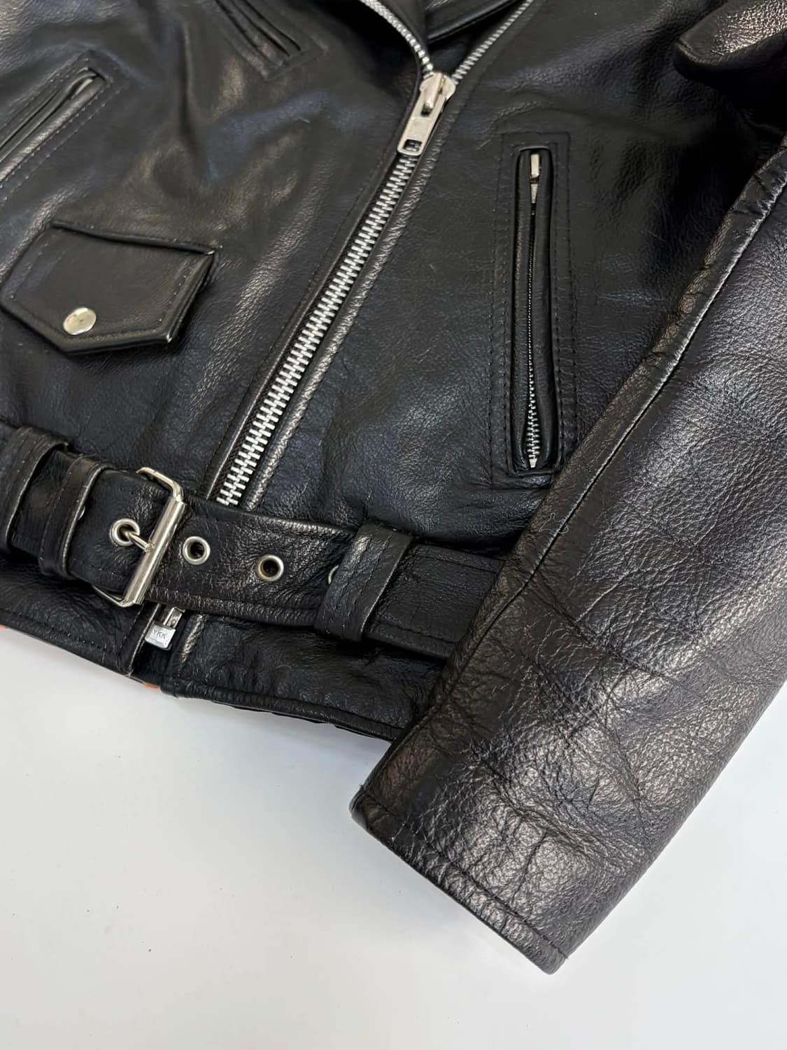 [S] 밀워키레더 소가죽 라이더 자켓 상품이미지7