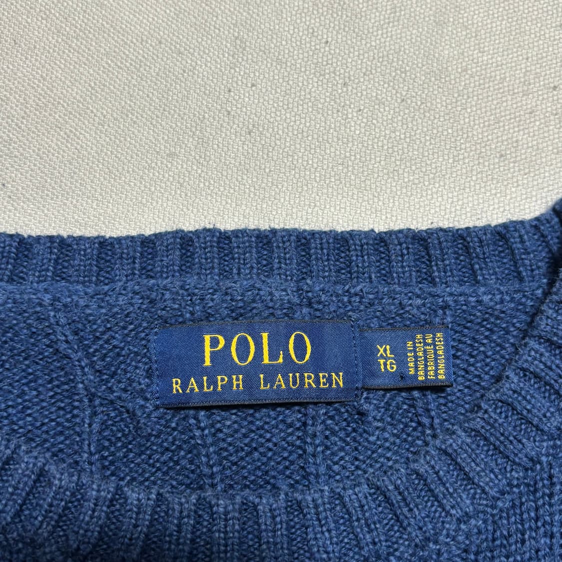XL 폴로랄프로렌 블루 케이블 니트 상품이미지4