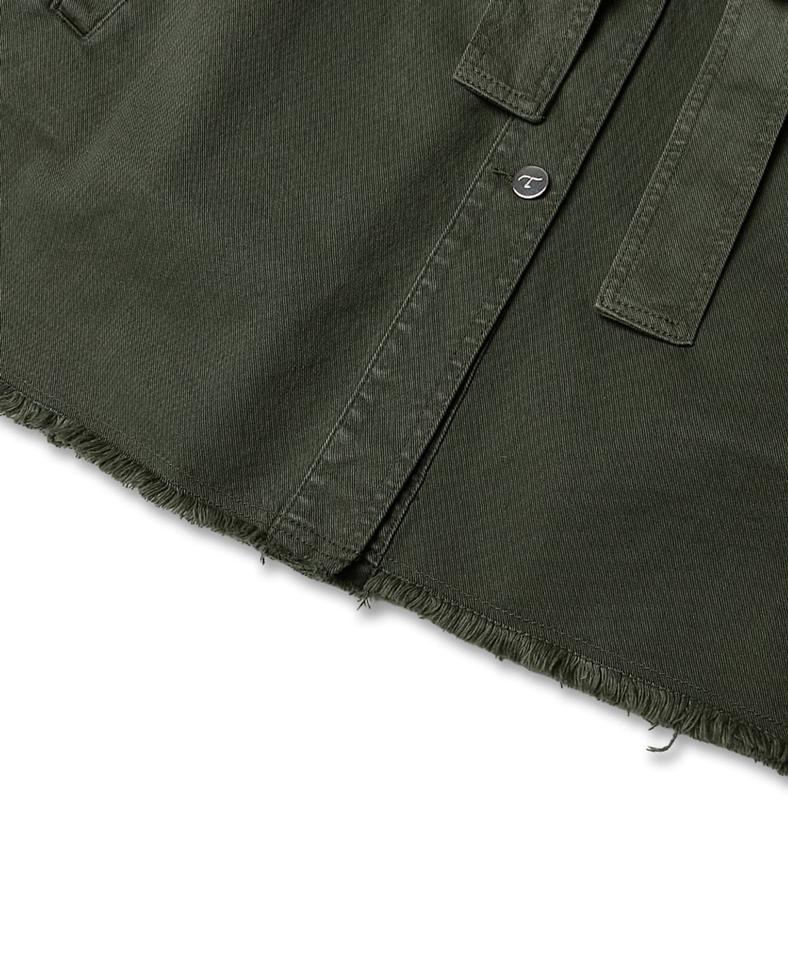 트라마로사 [Tramarossa] 올리브 그린 데님 이태리 벨티드 자켓 상품이미지5