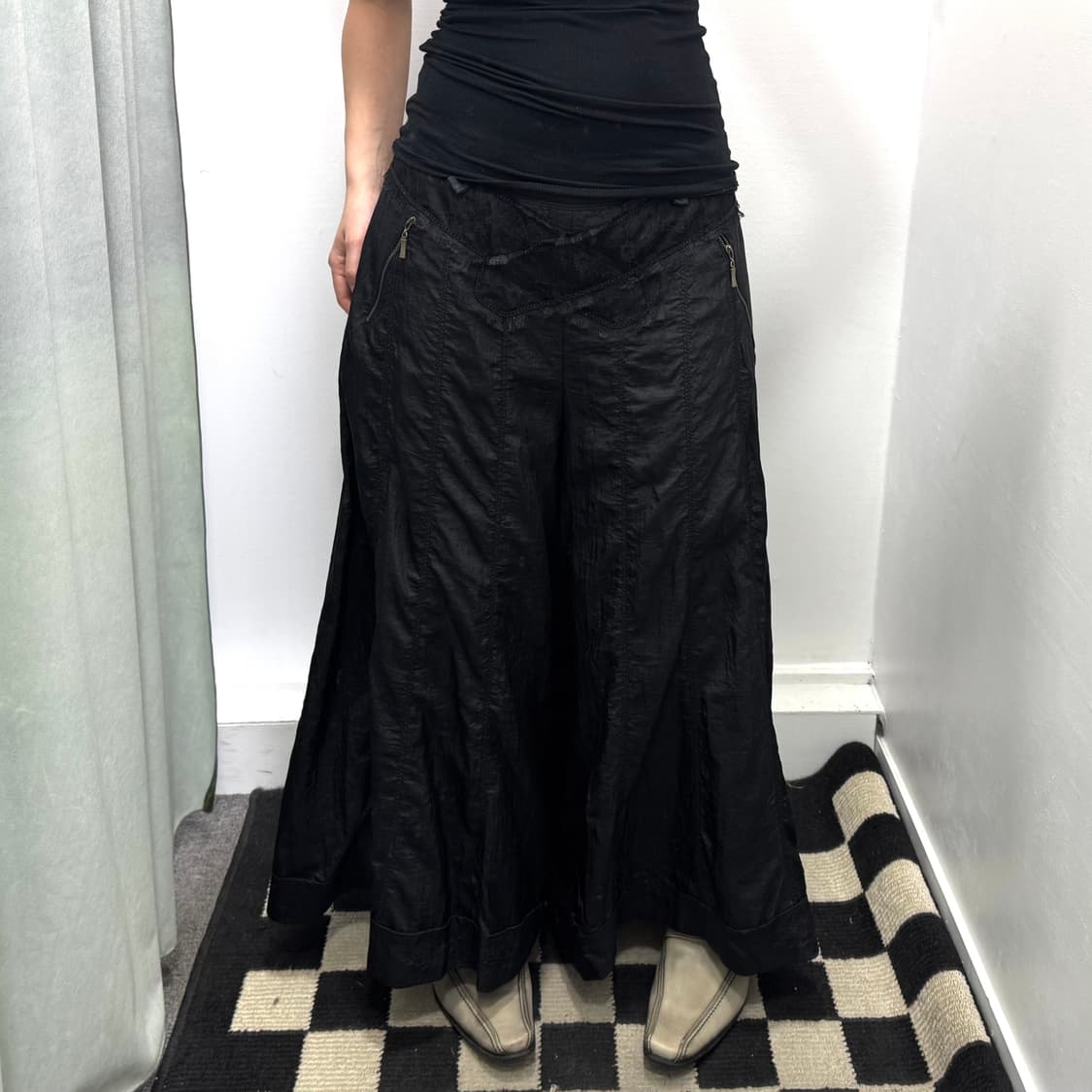 블랙 레이스 스커트팬츠 상품이미지1