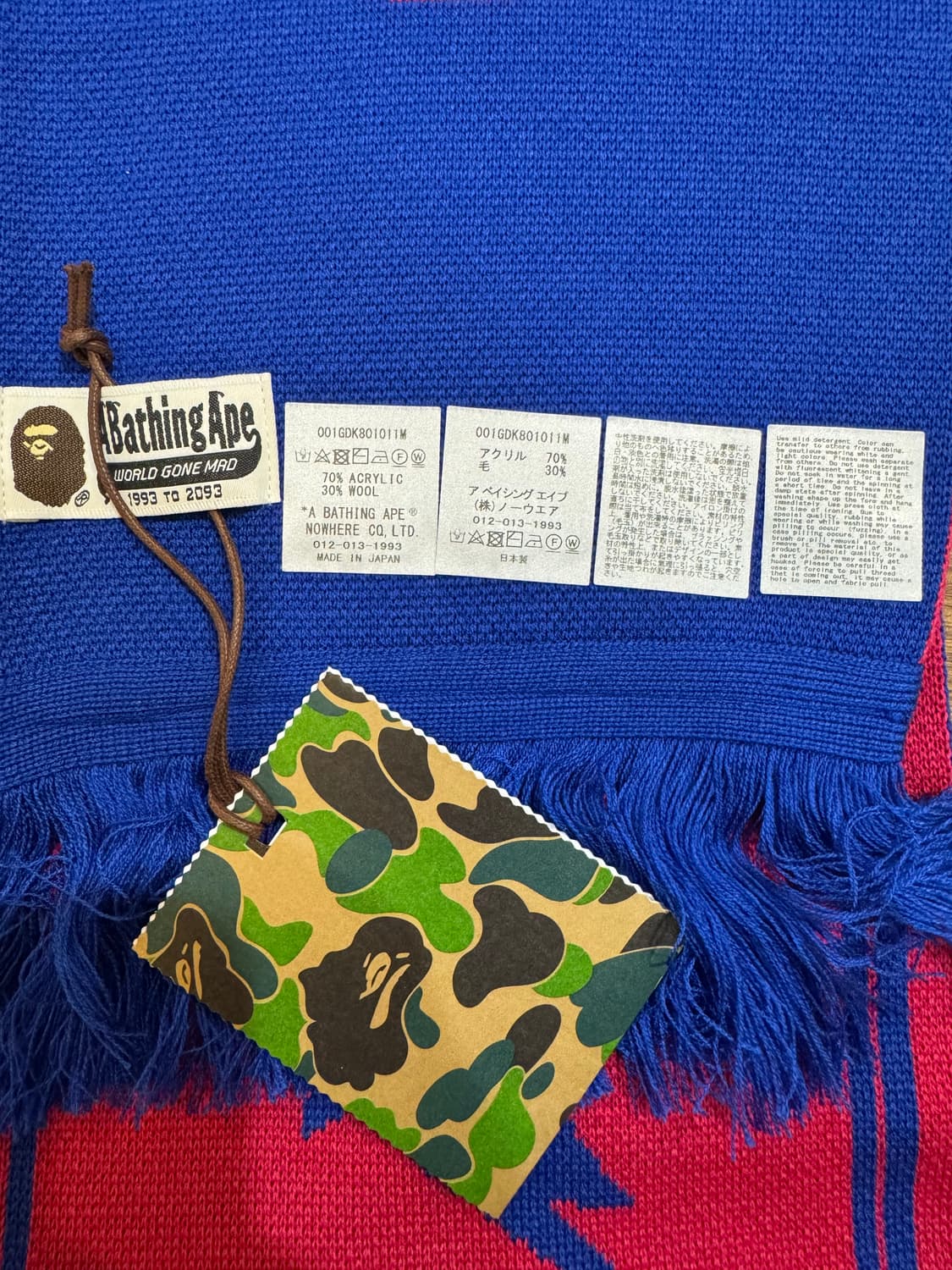 [OS] 베이프 자카드 로고 롱 스카프 (머플러) 상품이미지8