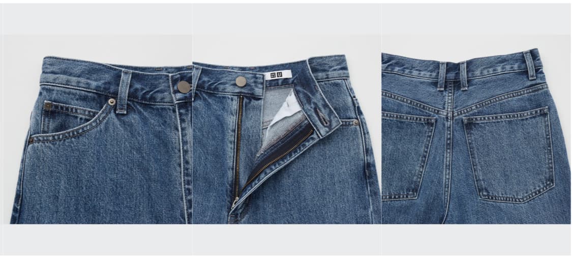 유니클로 U 와이드진 65블루 27 상품이미지2