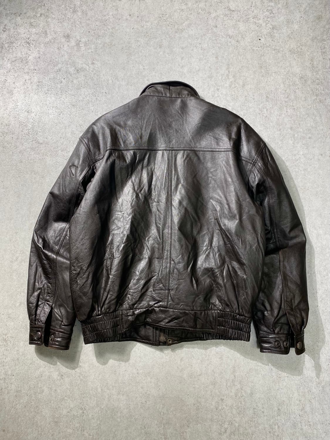 [L] 90s Karino 빈티지 양가죽 레더 봄버자켓 상품이미지5