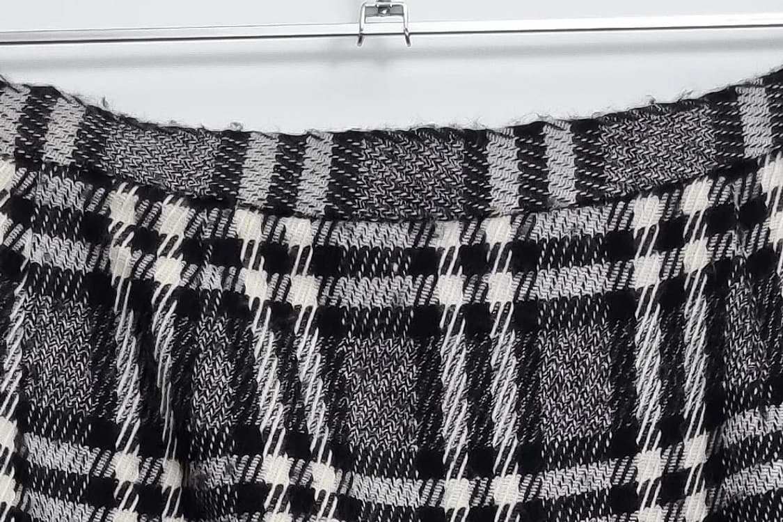 TOKYO STYLE 빈티지 그레이 체크 스커트 울 100% 상품이미지4