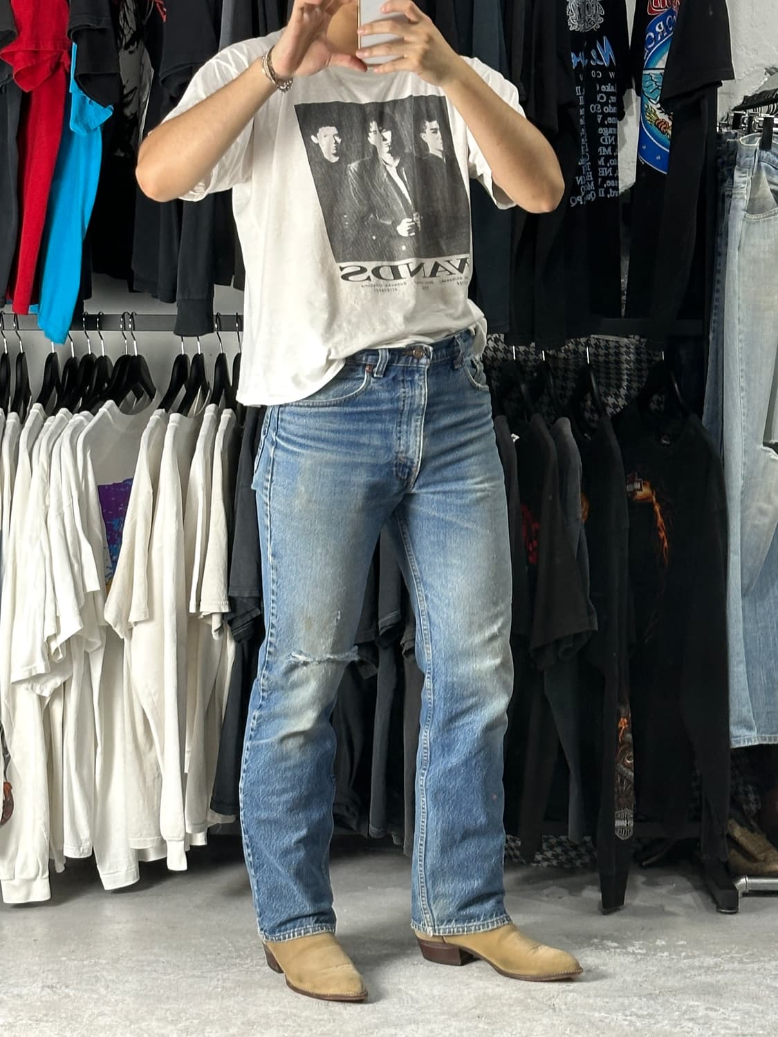 90’s USA Made 러프아웃 스웨이드 카우보이 웨스턴 부츠 상품이미지3