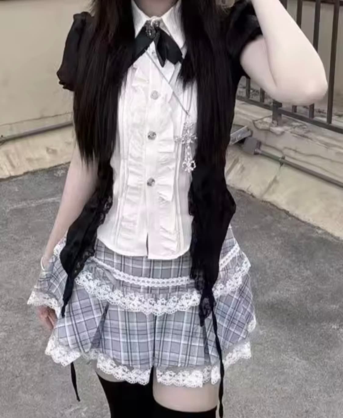 지뢰계 갸루 빈티지 코디 세트 M 상품이미지3