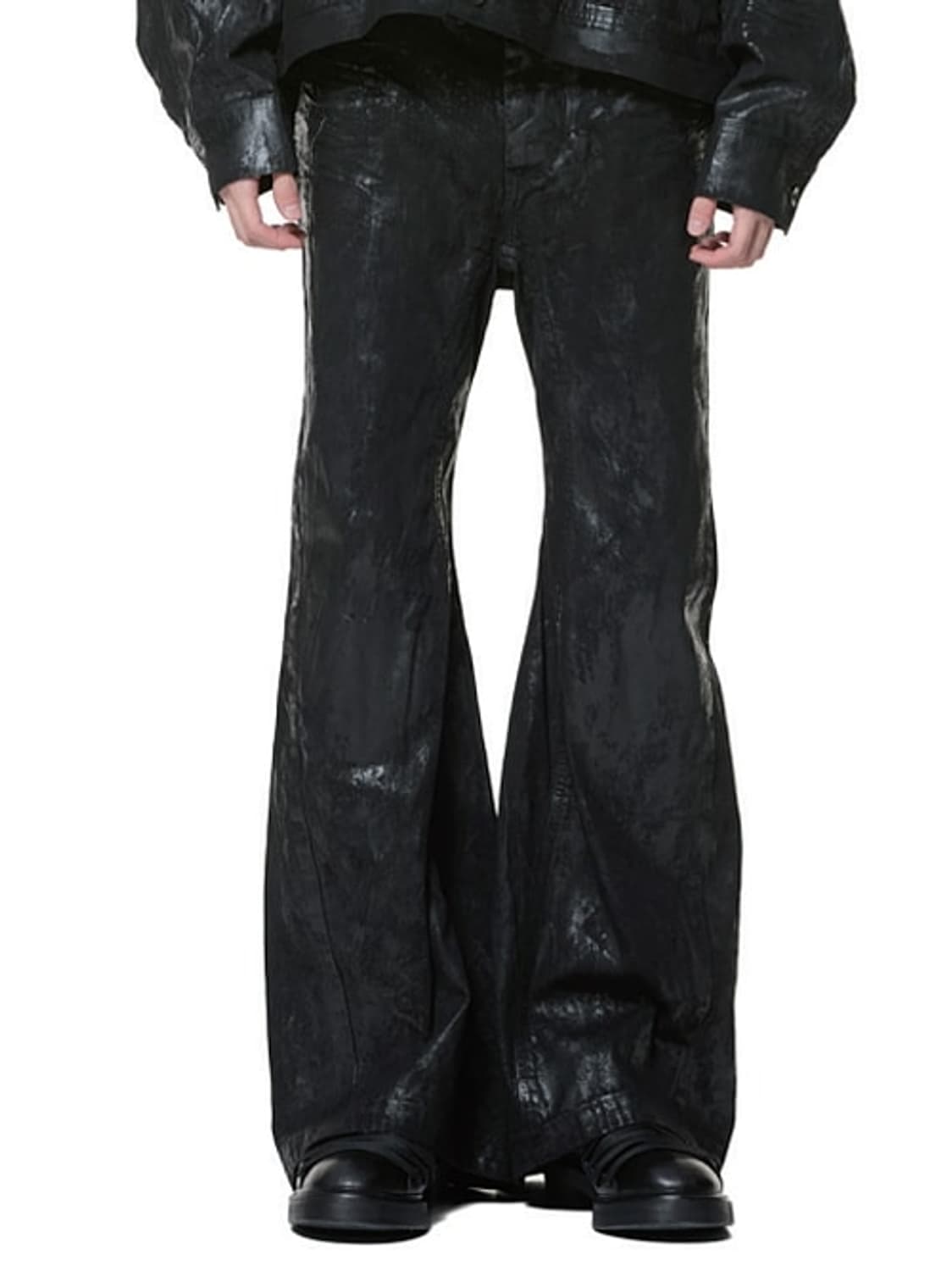 새상품 율리우스 8oz 와이드데님 더티 러스터블랙 2/3사이즈 상품이미지1