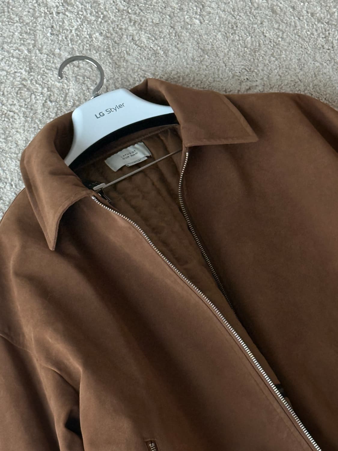 라퍼지스토어 스웨이드 브라운 블루종 자켓 L사이즈 (새상품 급처합니다ㅠ) 상품이미지3