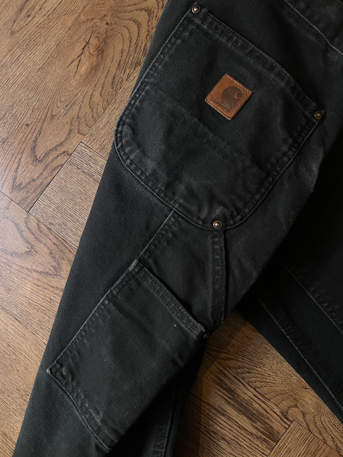 [31]칼하트 USA 빈티지 페이딩 블랙 더블니 워크 팬츠 상품이미지8