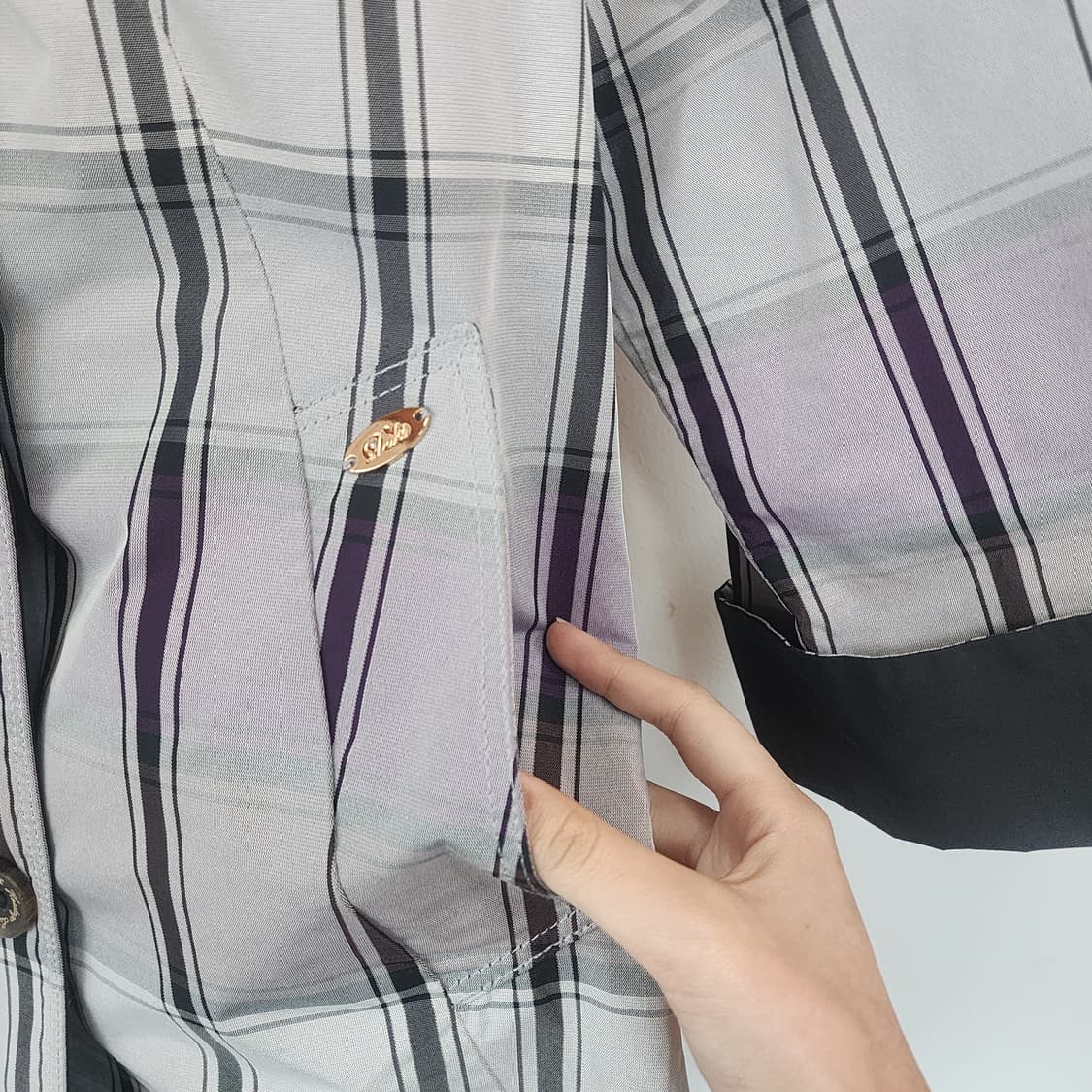 닥스 체크 트렌치 코트 상품이미지3