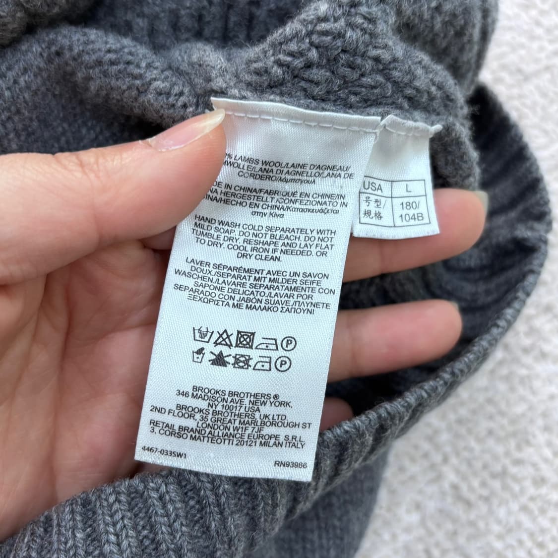 L 브룩스브라더스 남성 하프 집업 니트 0402E 상품이미지4