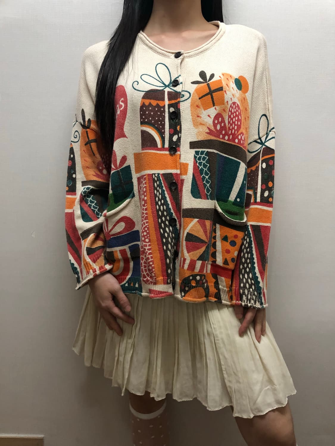 빈티지 아이보리 히피 가디건 상품이미지2