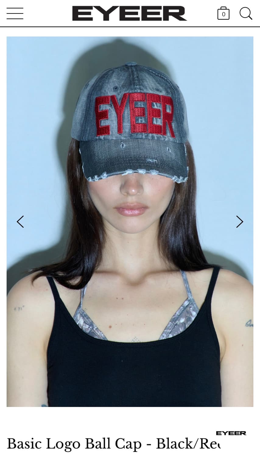 빈티지 y2k eyeer 아이어 볼캡 상품이미지1