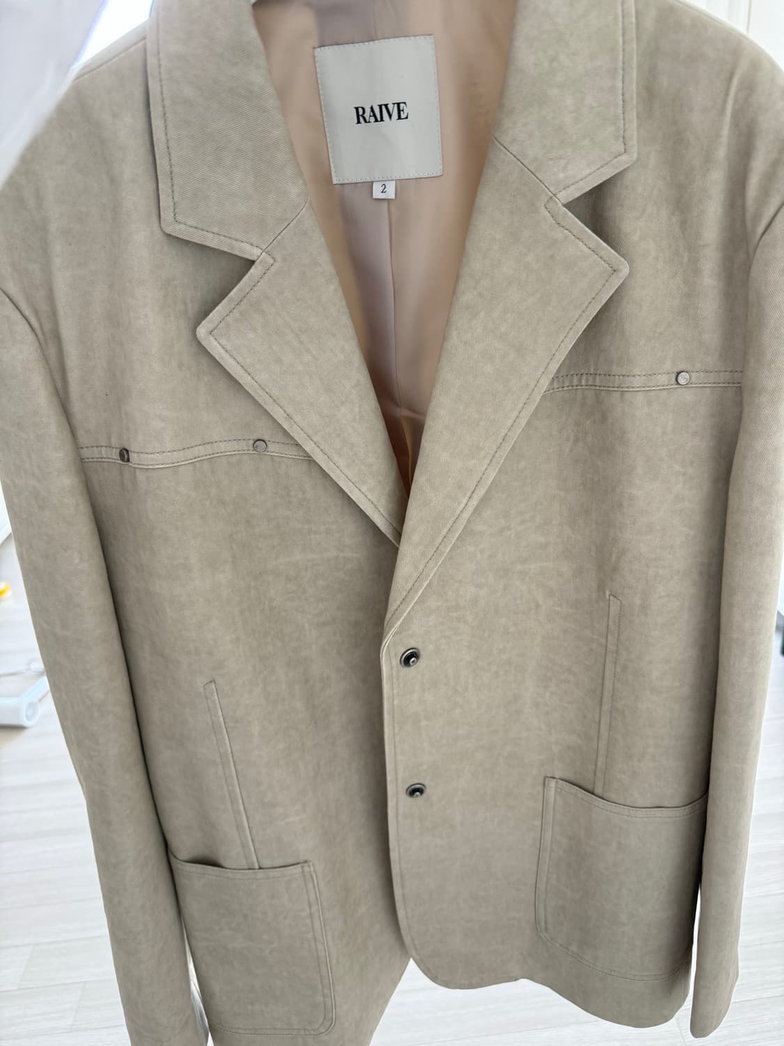 Raive washing cotton half jacket 판매합니다! 상품이미지2