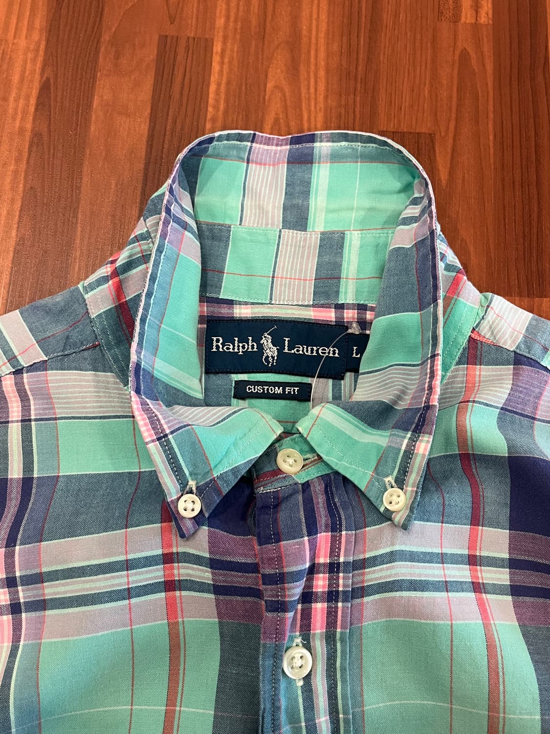 Polo RL 폴로 랄프로렌 CUSTOM FIT 마드라스 체크 반팔 셔츠 상품이미지7