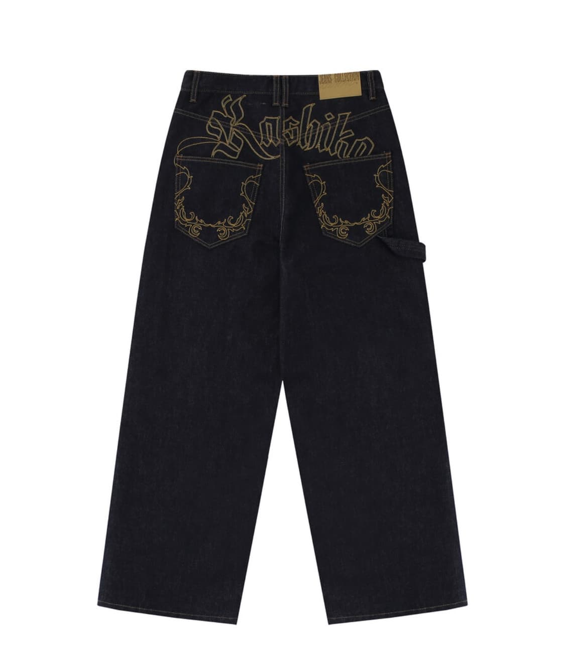 카시코 자수 논페이드 데님팬츠 블루 상품이미지1