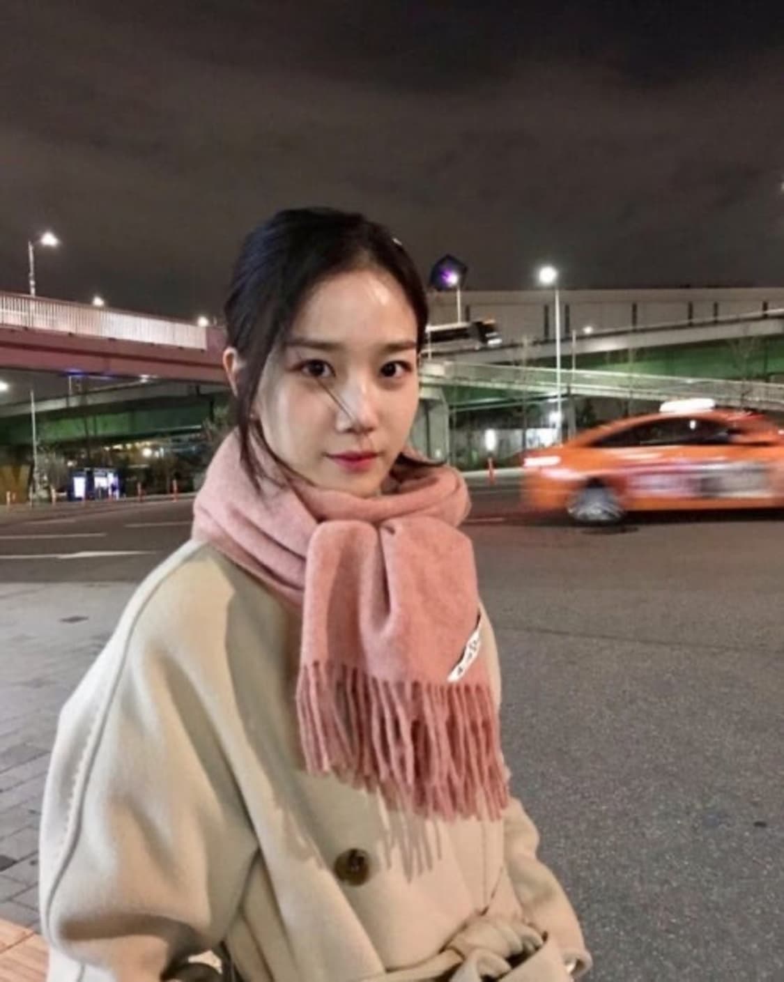 ACNE 아크네 스튜디오 머플러 로즈멜란지 장희령 구버전 상품이미지5