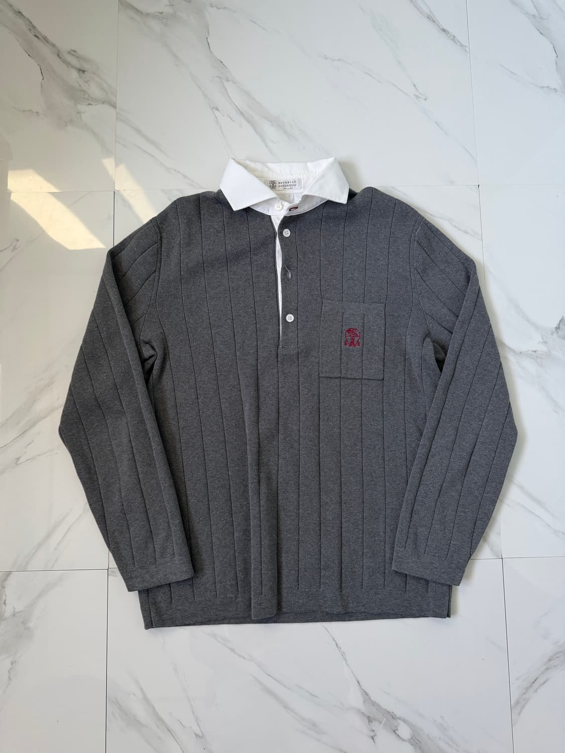 브루넬로 쿠치넬리 시그니처 로고 폴로 니트셔츠 M 상품이미지1