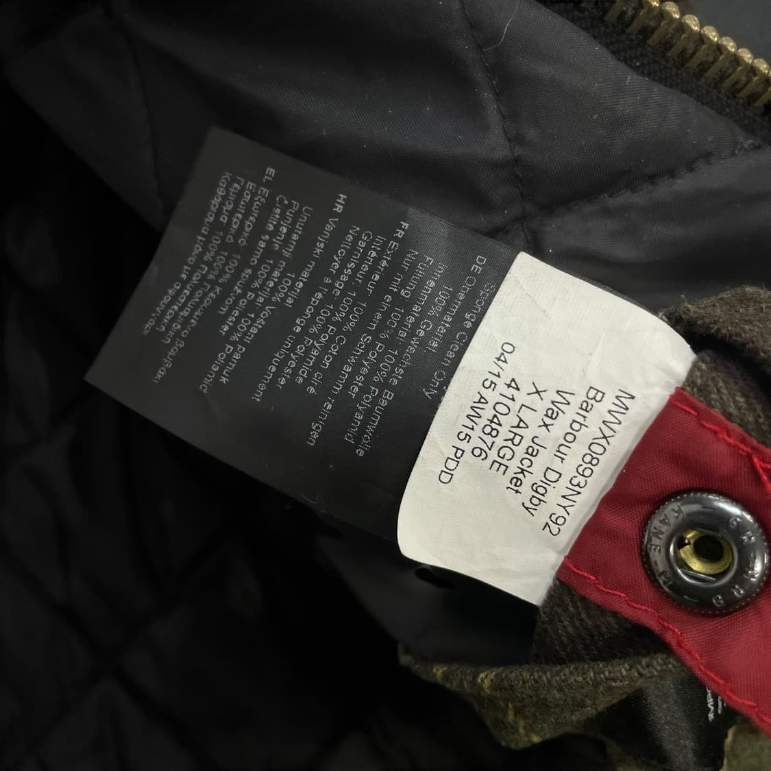 바버 Barbour digby 퀄티드 왁스 자켓 다크네이비 상품이미지8