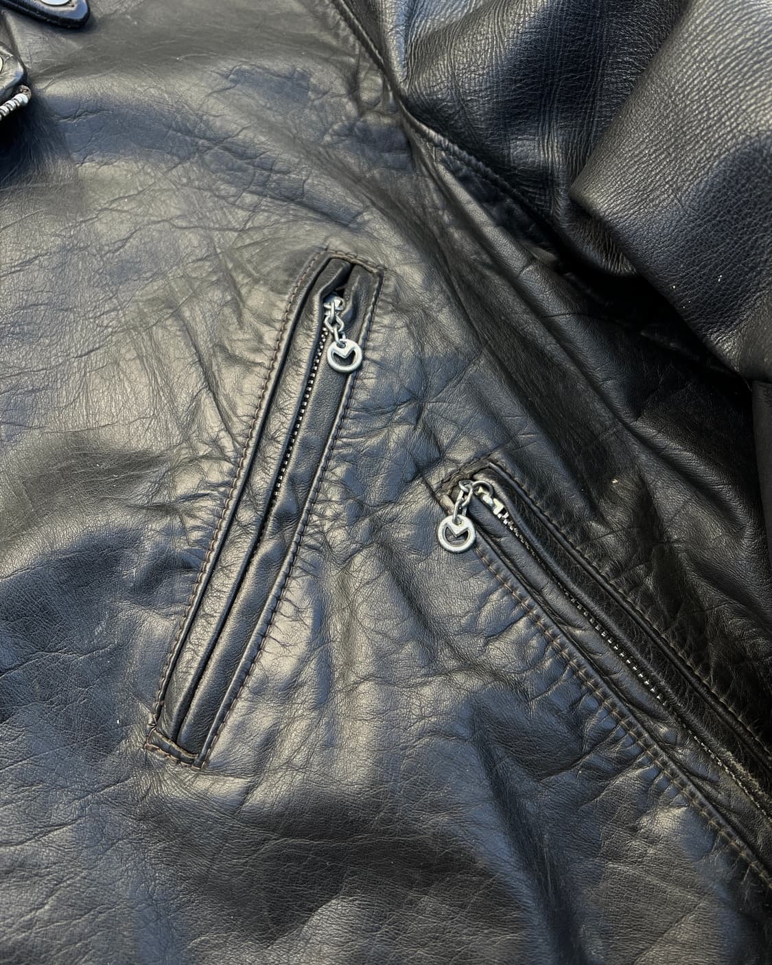 [XXL] 70s 빈티지 할리데이비슨 더블 라이더 자켓 상품이미지5