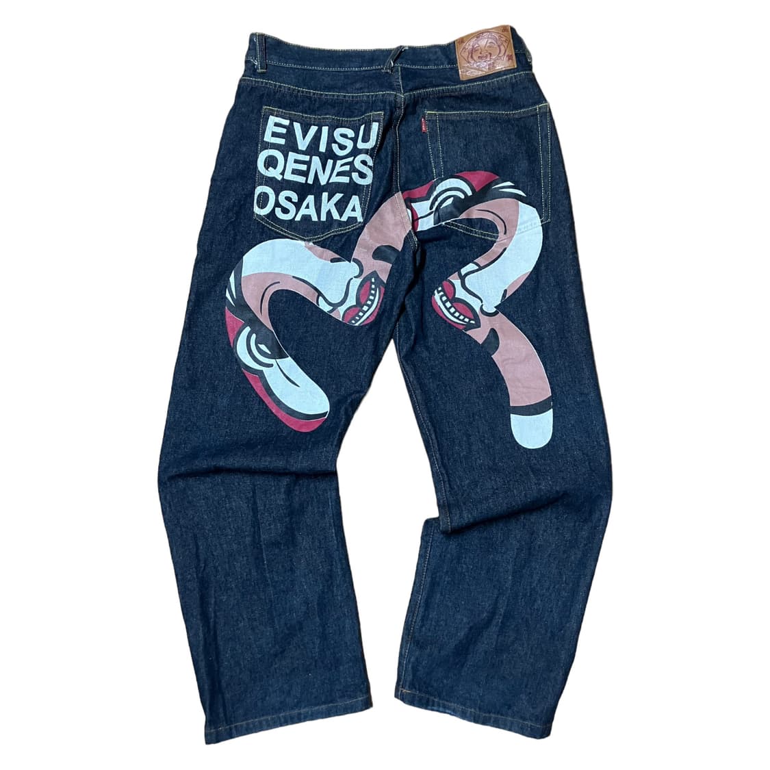 에비수 백프린팅 데님팬츠 34 상품이미지1