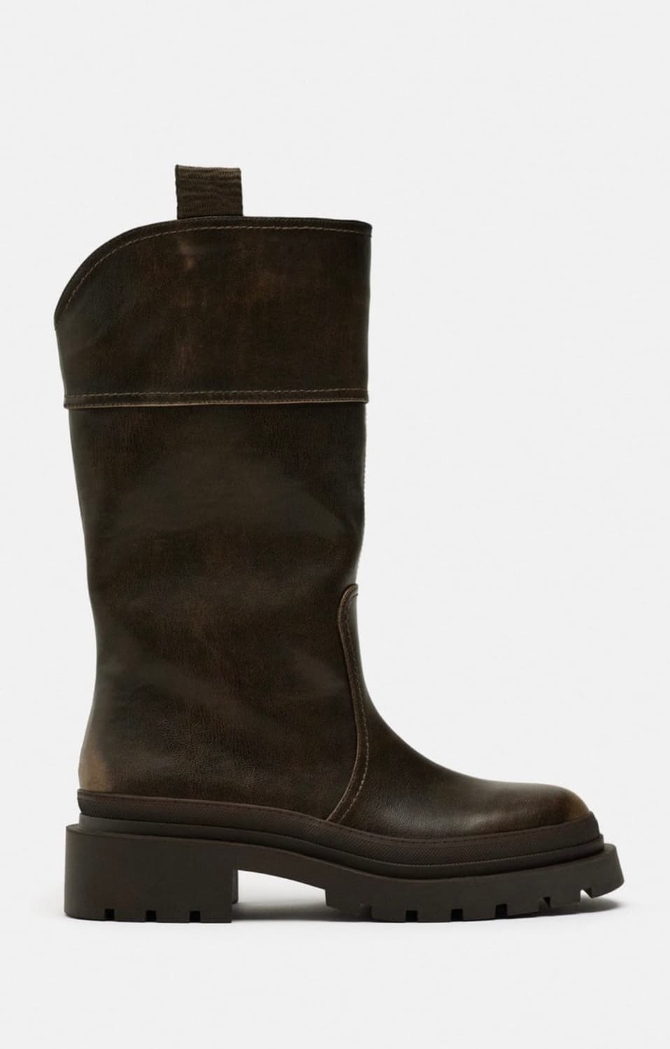 Zara 자라 빈티지 하프 부츠 (다크브라운 / 240) 상품이미지2