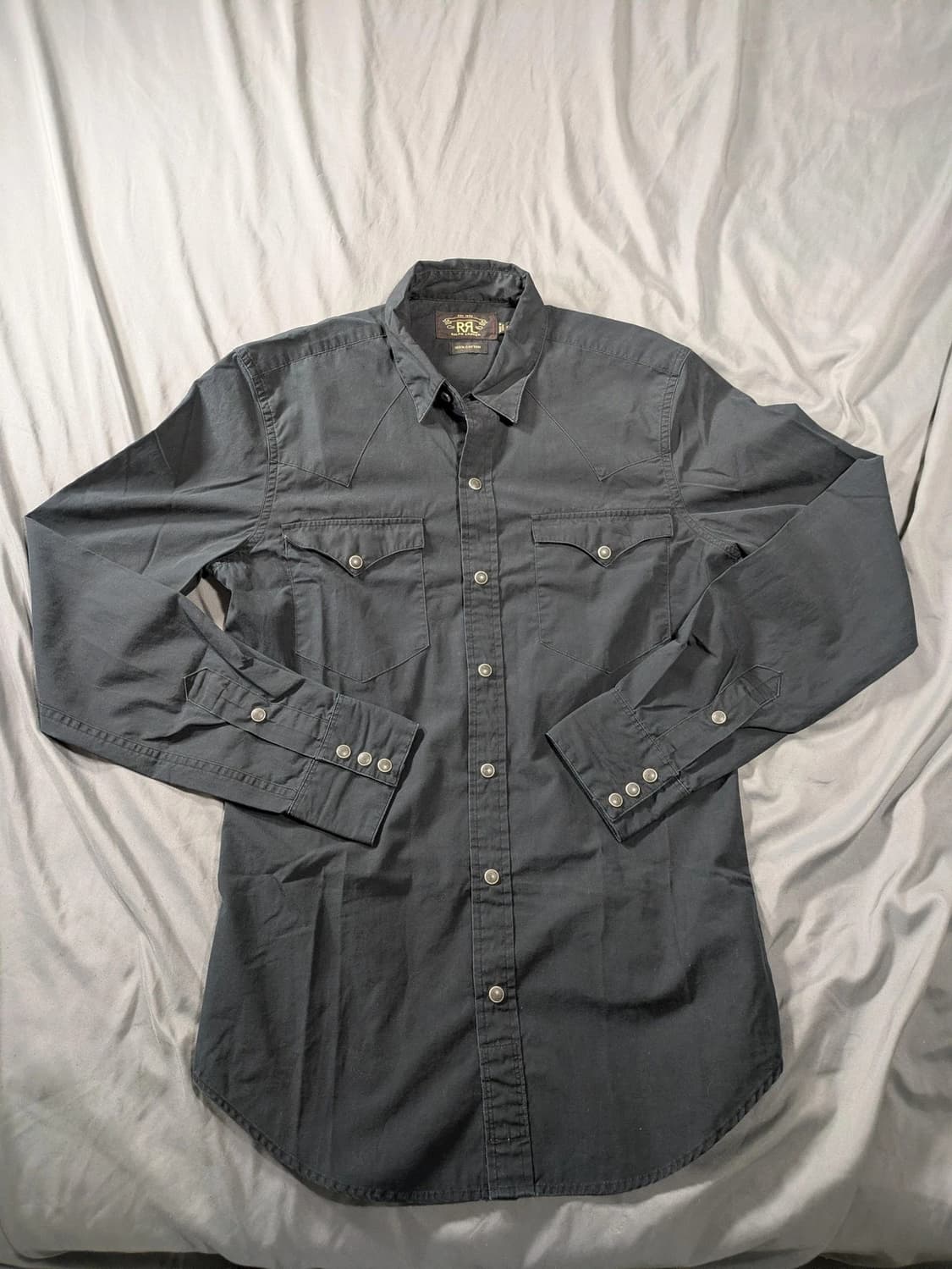 RRL 더블알엘 트윌 웨스턴 셔츠 그레이 상품이미지1