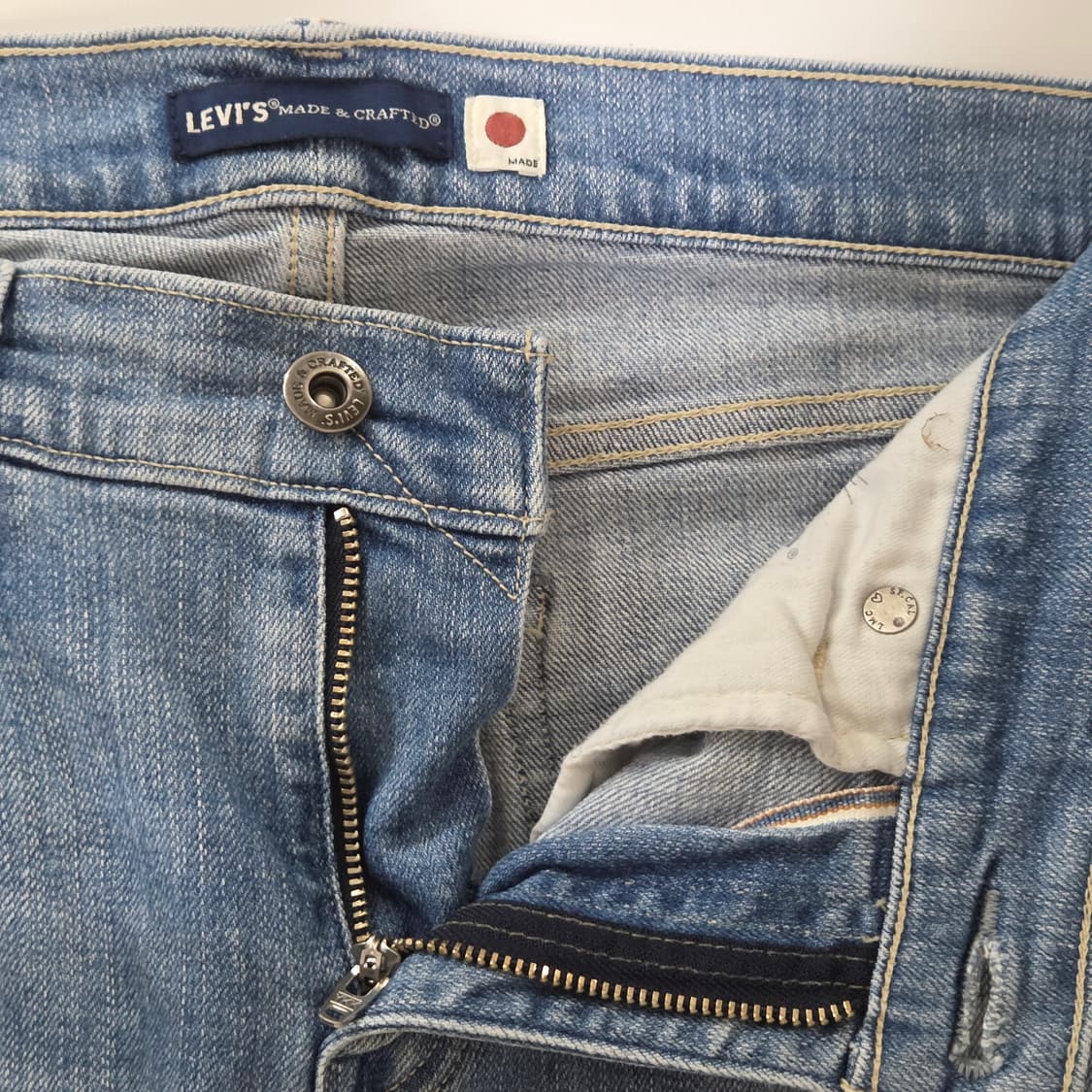 리바이스 메이드 앤 크래프티드 빅E 셀비지 연청 데님팬츠 28/27 상품이미지5