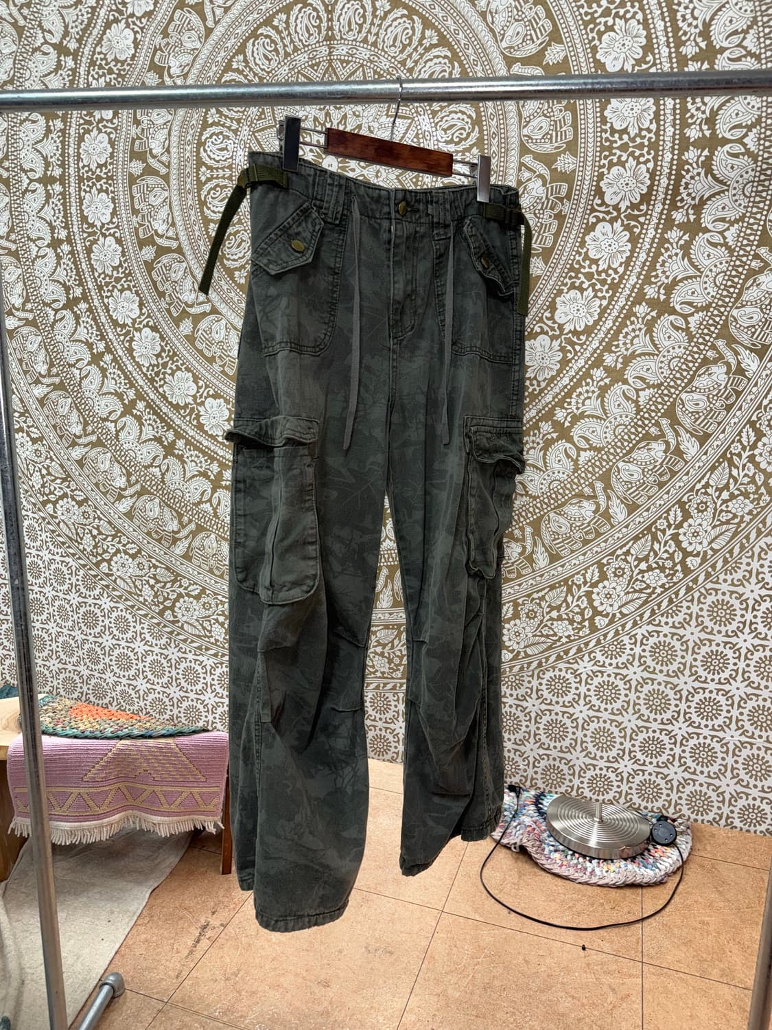 빈티지 밀리터리 패턴 카고팬츠  상품이미지3