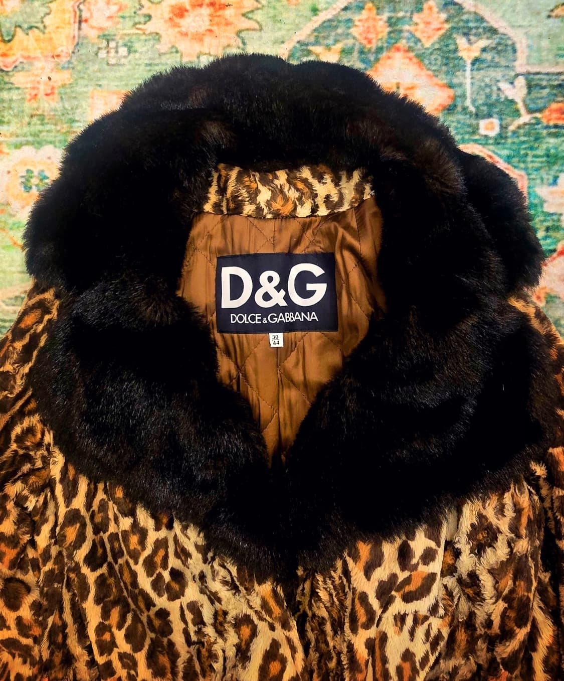 돌체앤가바나(Dolce & Gabbana)레오파드 프린트 퍼 코트. 상품이미지1