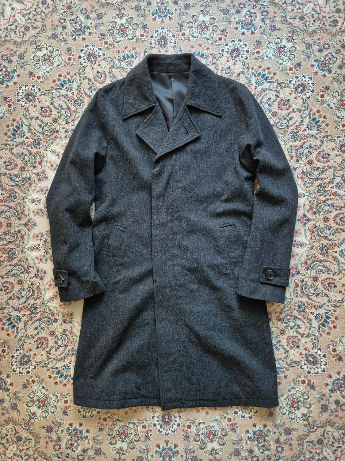 와코마리아 히든 버튼 싱글 코트. 상품이미지1