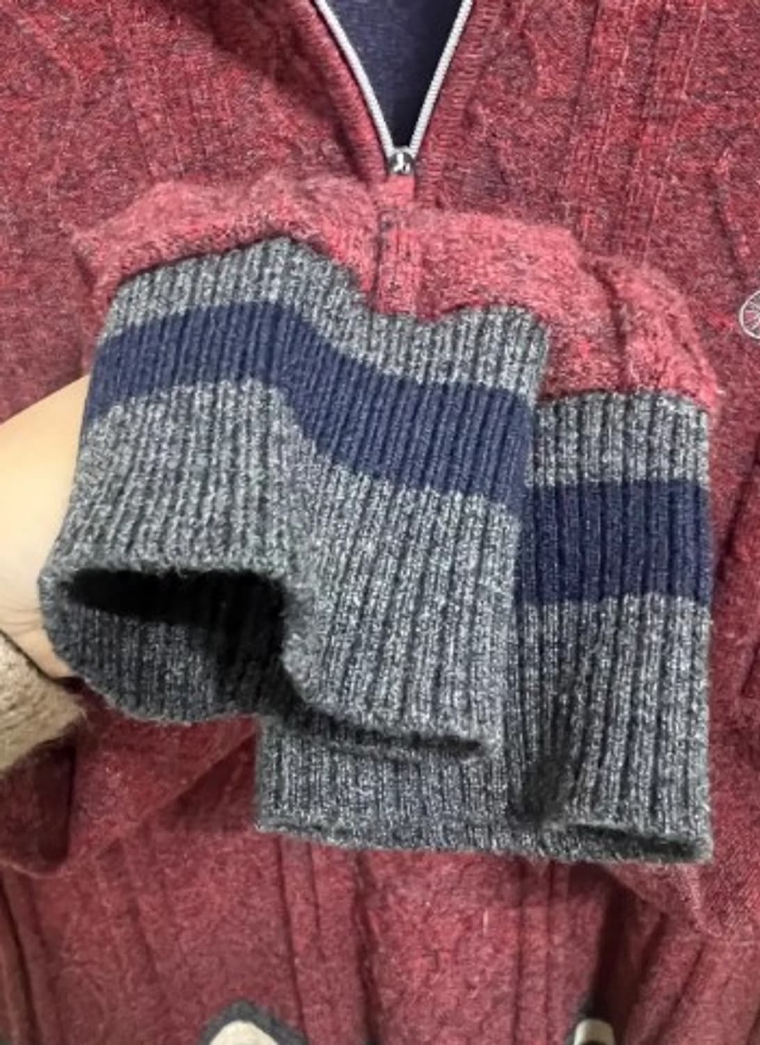 빈폴골프 남성 반집업케이블방풍니트 95 상품이미지4