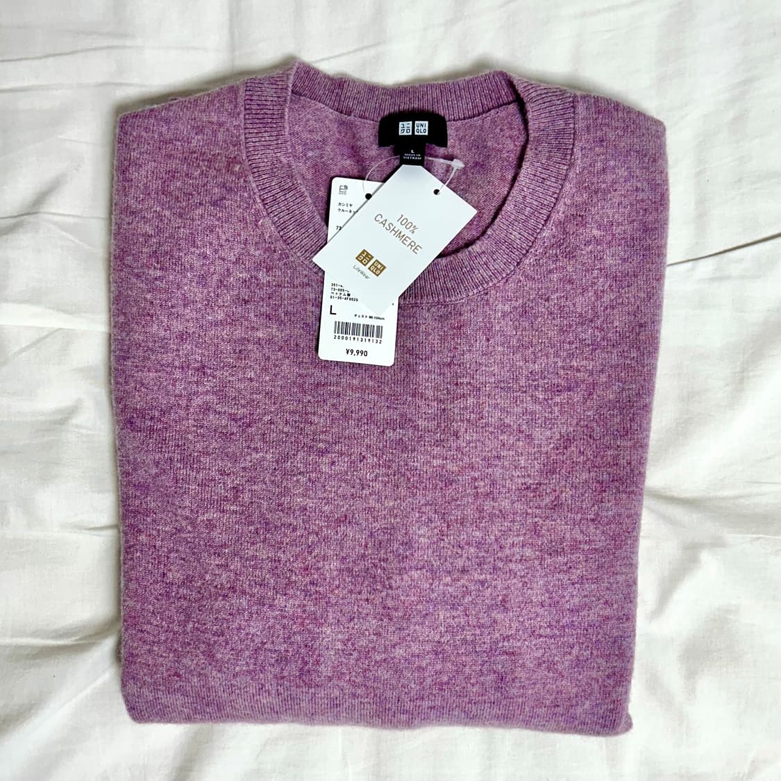 [새상품] 유니클로 100% 캐시미어 니트 남성 L 상품이미지1