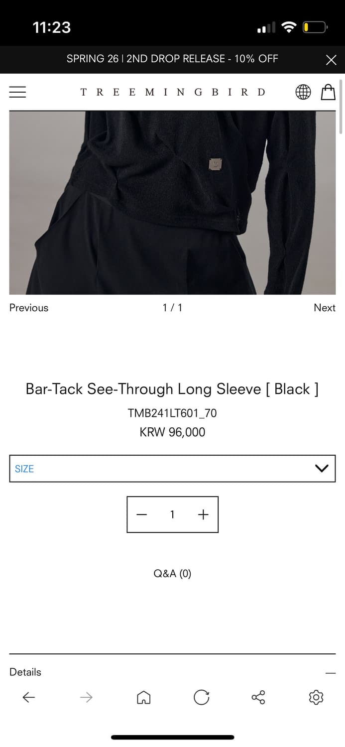 Bar-Tack See-Through Long Sleeve 상품이미지2