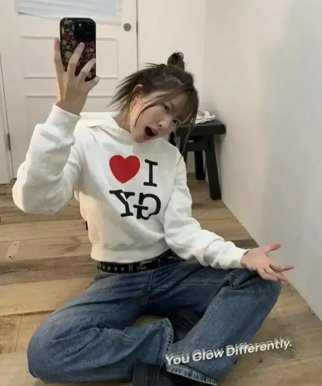 글로니 i 러브 gy 후드티 상품이미지1