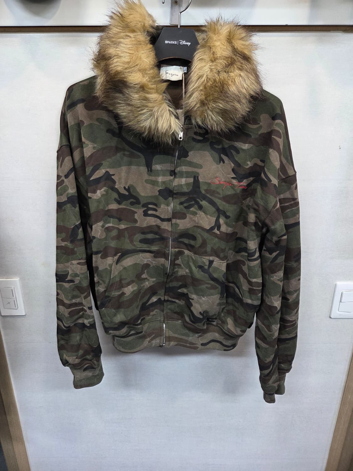 빈티지 siryin 카모 퍼 후드집업 L 상품이미지1