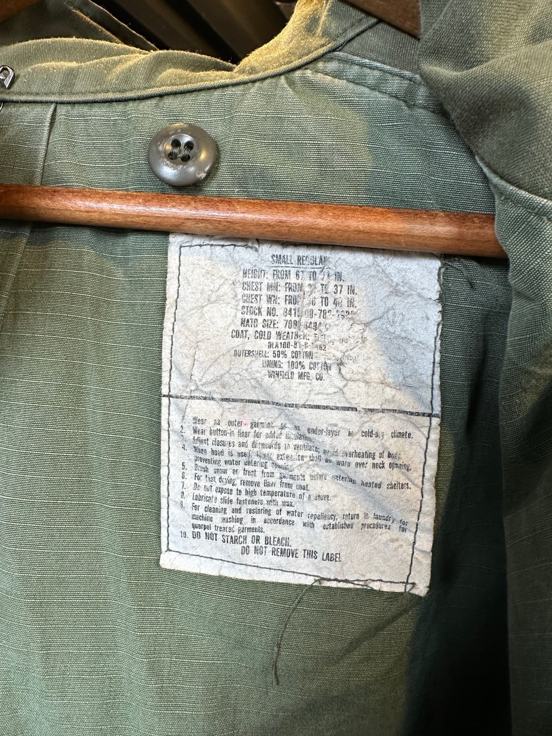 80s Us Amry 미군 M65 필드자켓 S-R 상품이미지10