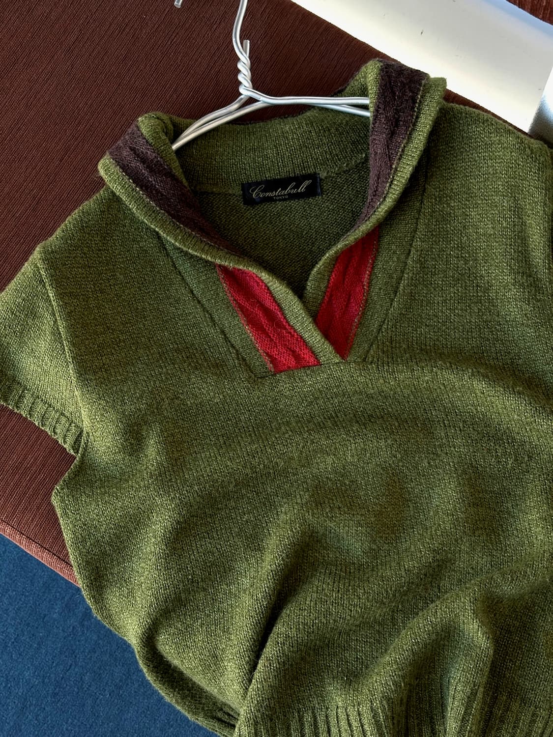 Alpaca blend design knit top 상품이미지1