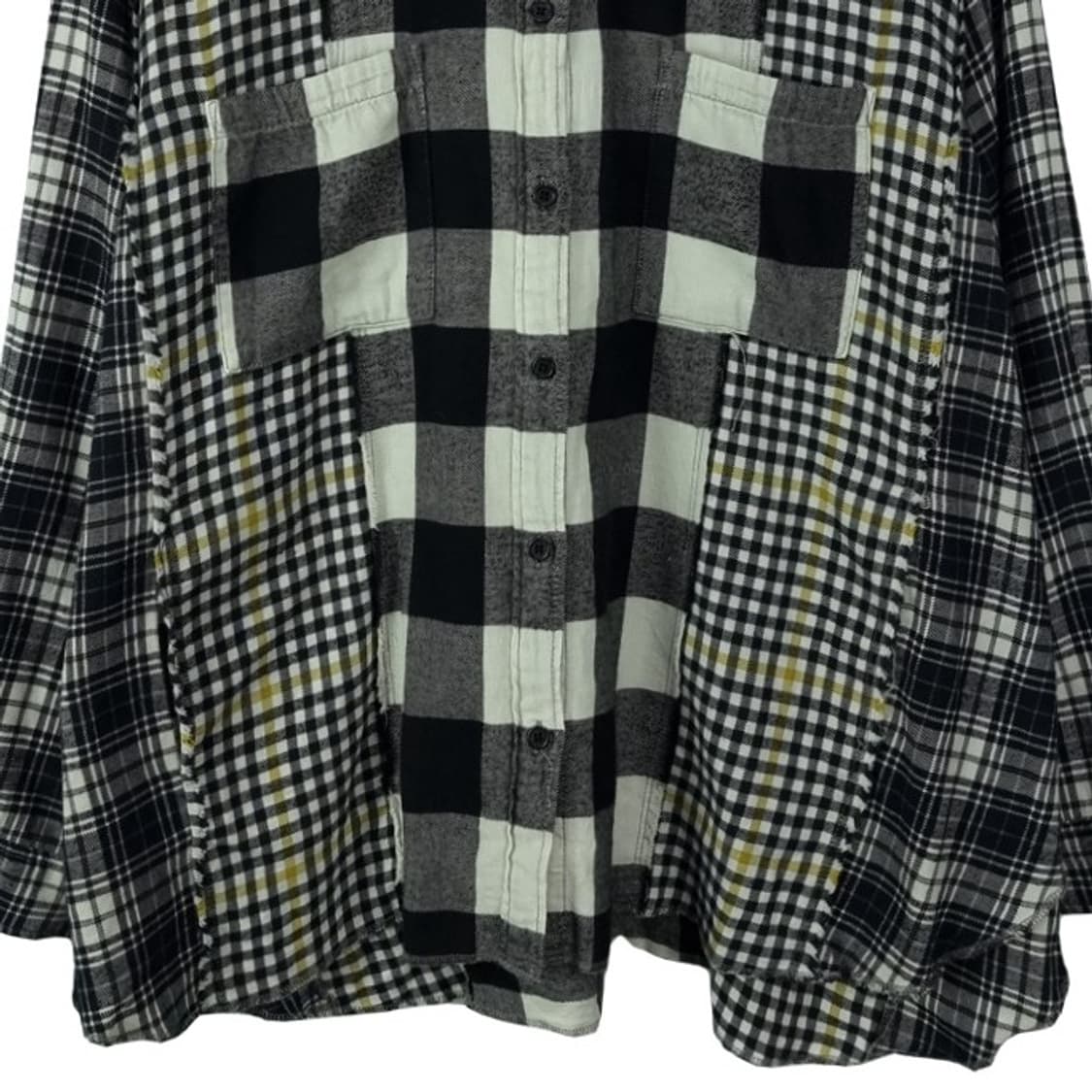 [니코앤드] 멀티 체크 믹스드 오버핏 셔츠 M19697 상품이미지5