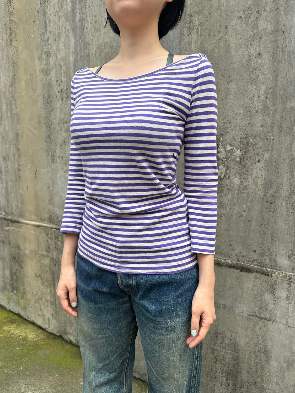 Stussy Girl line stripe 3-quarter sleeve 상품이미지3