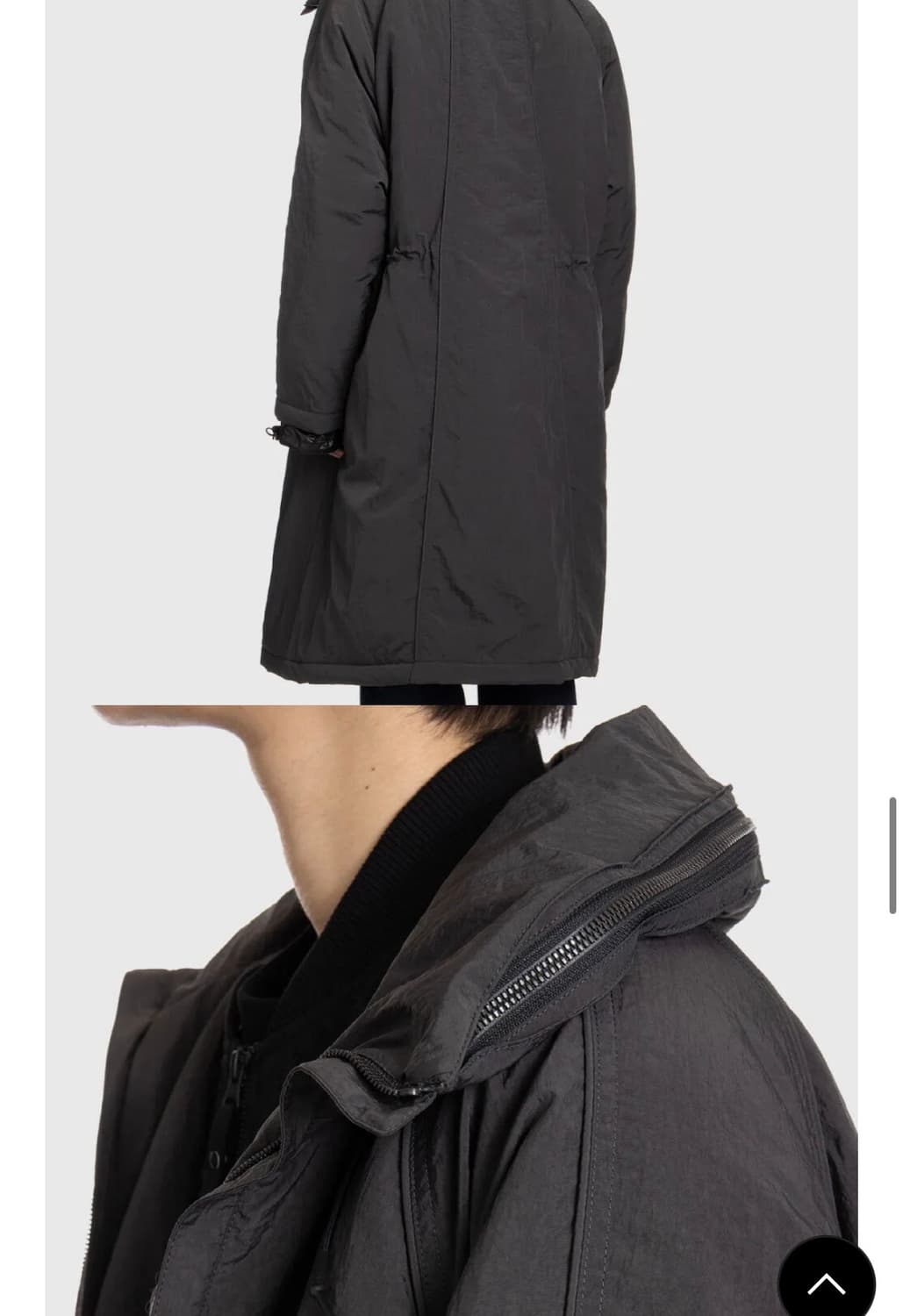 언어펙티드 파라슈트 신슐 코트 차콜 S 상품이미지6