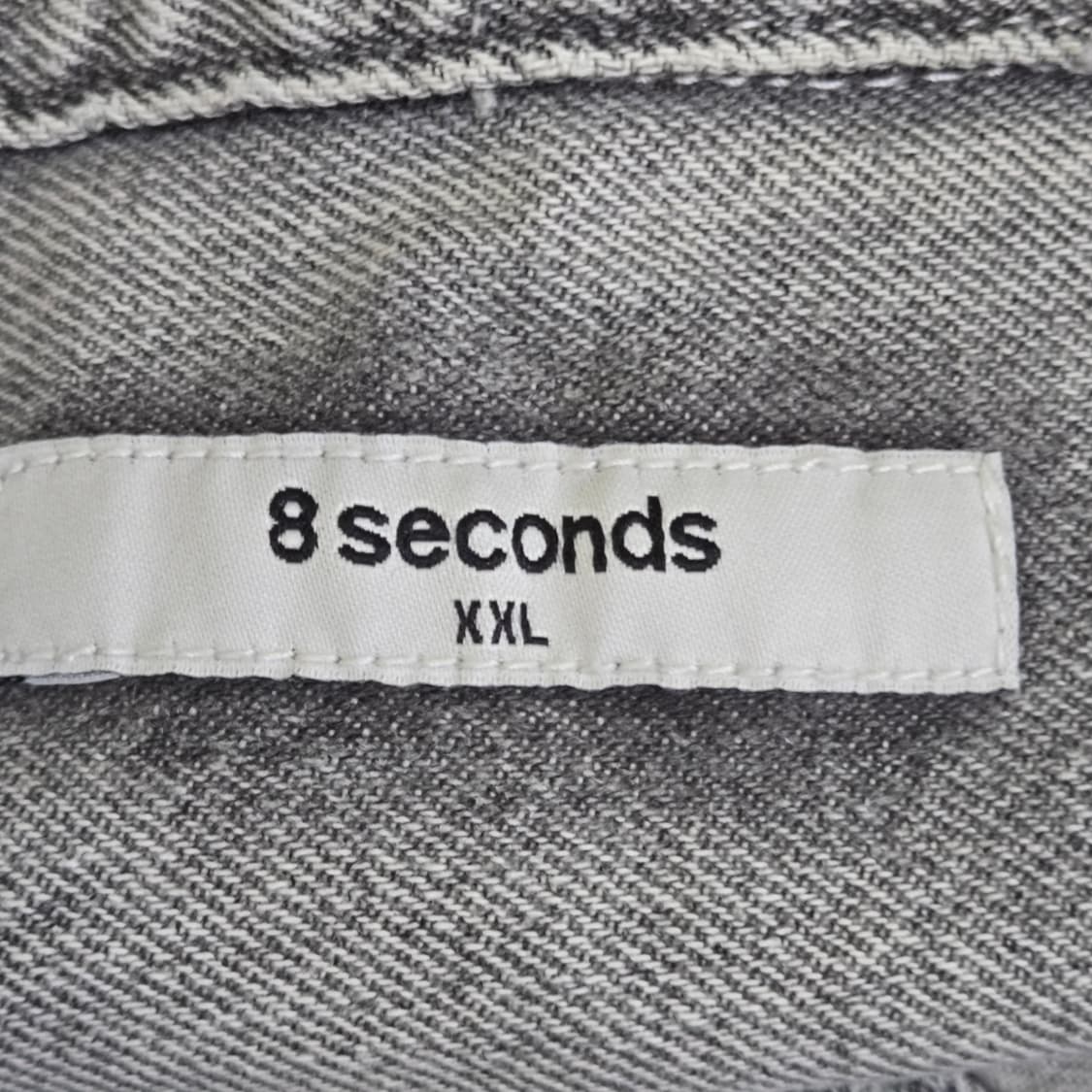 [110] 에잇세컨즈 데님 반팔 셔츠 (라이트 그레이) 상품이미지4