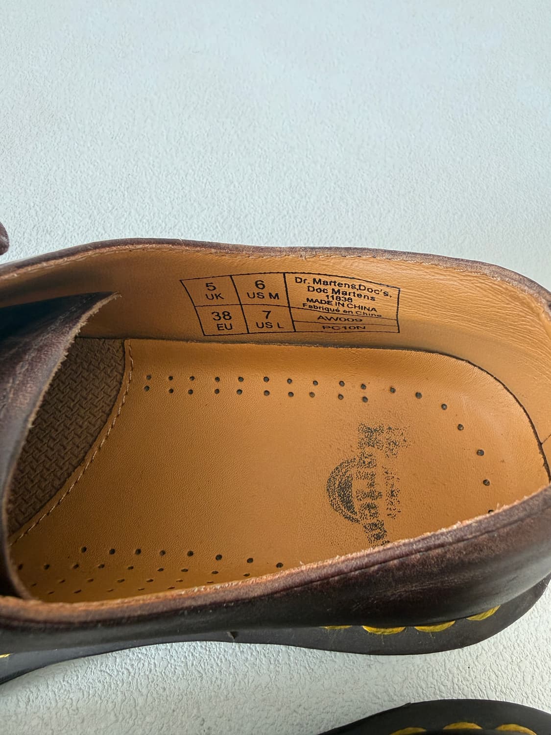 [EU38]닥터마틴(Dr.Marten) 3홀 레더 브라운 상품이미지10