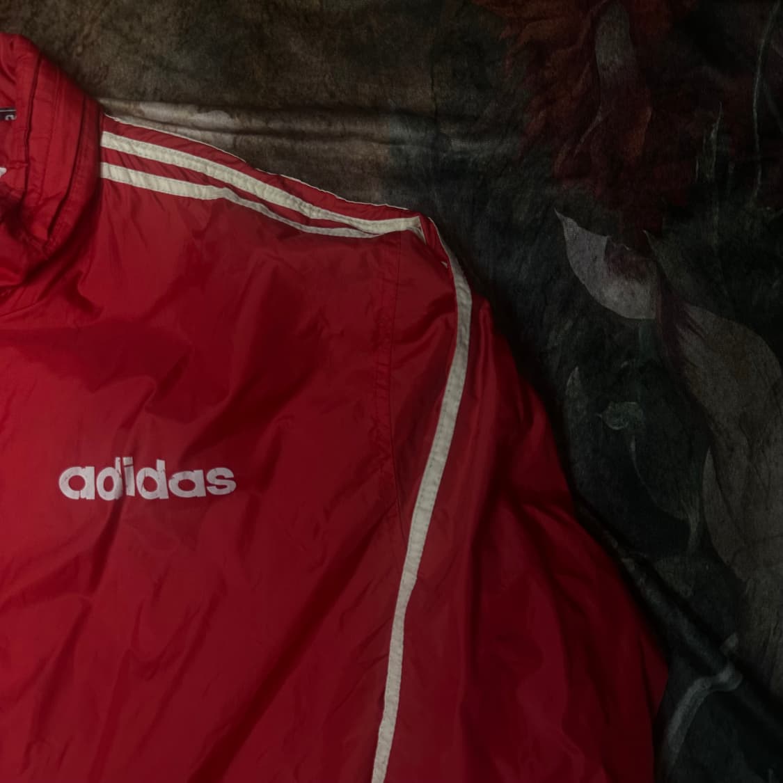 아디다스 빈티지 올드스쿨 삼선 레드바람막이 95 상품이미지2